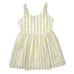 Vestido Listrado Alças com Nozinho