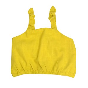 Top cropped alças com lacinho 1