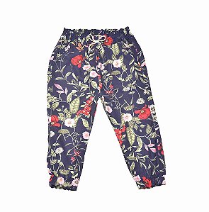 Calça Pijama Marinho com estampa floral