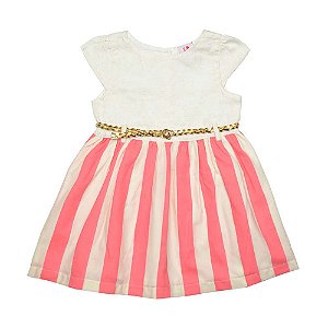 Vestido saia listrada