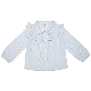 Camisa menina manga longa babadinho