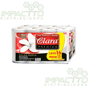 PAPEL HIGIÊNICO 16 Rolos X 30 Metros 100% Celulose FOLHA DUPLA - FLO-1630M