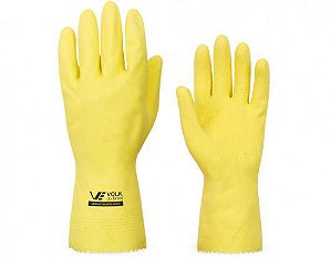 LUVA DE LATÉX SILVER SLIM AMARELA G/9 GOE-34455
