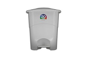 LIXEIRA C/. PEDAL 20 LTS BRANCA PAR-482