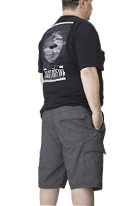 Bermuda Cargo Slagbaai e Plus Size Brim com Elastano Cintura de Elastico até (175cm)Ref 1030