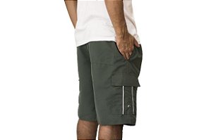 Bermuda Cargo de Microfibra-Tactel Macia e Plus Size com Cintura de até (175cm ) Ref 961
