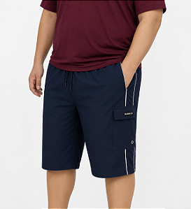 Bermuda Cargo de Microfibra-Tactel Macia e Plus Size com Cintura de até (175cm ) Ref 995