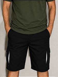 Bermuda Cargo Slagbaai e Plus Size Brim Cintura de Elástico até (175cm)Ref 1005