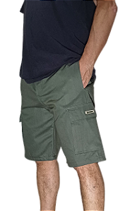 Bermuda Cargo Slagbaai e Plus Size Brim Cintura de Elástico até (175cm) Ref 1006