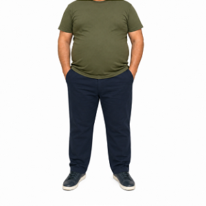 Calça Masculina Slagbaai e Plus Size Brim /Sarja Cintura de Elástico até (175 cm) Ref 850