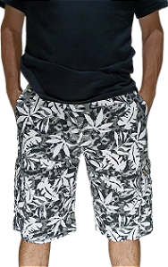 Bermuda Estampada Slagbaai e Plus Size Brim Cintura De Elástico até (175cm)Ref 9996 Floral