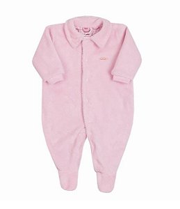 Macacão Bebê Menino Rosa Plush Urso Paraiso