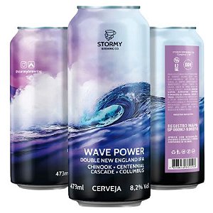 Cerveja Stormy Brewing Co Wave Power Double New England IPA Lata - 473ml