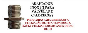 ADAPTADOR INOX PARA VALVULAS BSP 1/2