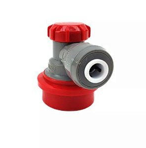 Kegland duotight 6.35mm (1/4 ") x Ball Lock (cinza + vermelho/gás)