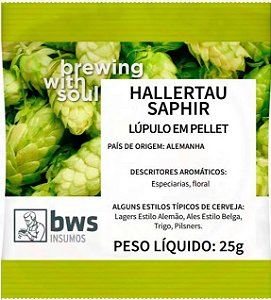 LUPULO HALLERTAU SAPHIR BWS EM PELLET T-90