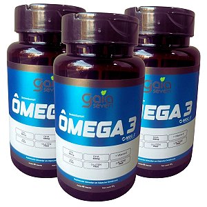 Ômega 3 EPA660 DHA440 60 Cápsulas com 3 frascos Gaia Seven