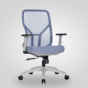 Cadeira de Escritório Ergonômica Nr17 Lina Diretor Cinza-Azul