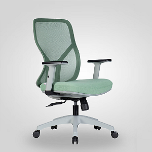 Cadeira de Escritório Ergonômica Nr17 Lina Diretor Cinza-Verde