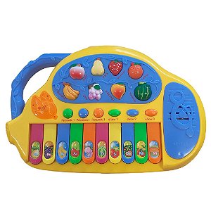 Teclado Musical Educativo 8 Nomes De Frutinhas Infantil Bebe