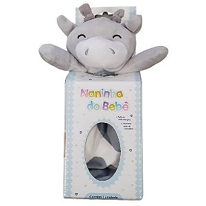 Naninha Bebe KitStar Vaquinha Cinza Com Chocalho