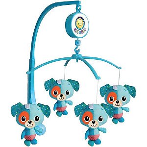 Mobile Berço Bebe Musical Kitstar De Bebê Cachorro Azul