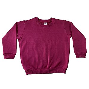 Blusa Infantil Juvenil Moletom Flanelado Pink Punho Basico 10 Ao 16 Anos Unissex