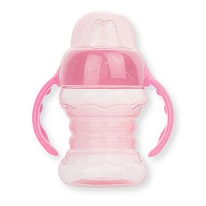 Copo Transição C/Alca Bico de Silicone 120ml Menina Pimpolho rosa