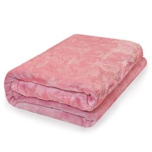 Cobertor Premium Alto Relevo 90x110cm Rosa Bebe