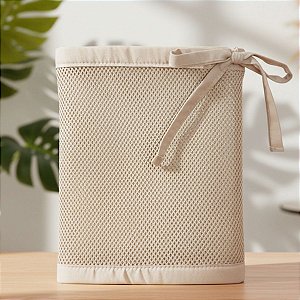 Tela Respiravel Para Berço Do Bebe Bege com Bege