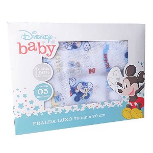 Fralda De Pano Luxo Disney Masculino Mickey Baby