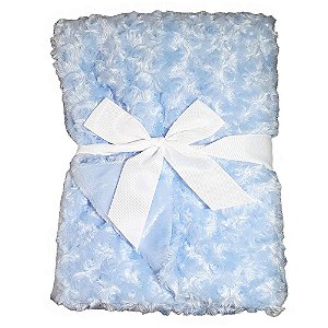 Manta Bebe Cobertor Microfibra Dupla Face 75X100cm Azul