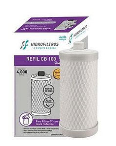 Filtro refil CB100 carbon block 5 rosca - Hidrofiltros