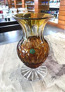 VASO CRISTAL IMPERATTORE BY STRAUSS - COR AMARELO- 28 CM - CX 1 PÇ