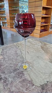 TAÇA VINHO BRANCO CRISTAL STRAUSS - COR VERMELHA  - CX 1 PÇ