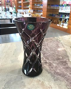 VASO CRISTAL IMPERATTORE BY STRAUSS  20 CM - COR AMETISTA