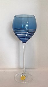 TAÇA VINHO BRANCO CRISTAL  STRAUSS - COR AZUL CLARO CX 1 PC