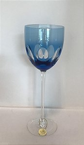 TAÇA VINHO BRANCO - CRISTAL STRAUSS - COR AZUL CLARO  CX 1 PC
