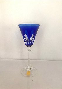 TAÇA VINHO BRANCO CRISTAL STRAUSS - COR AZUL - CX 1 PC