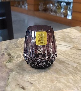 COPO CACHAÇA CRISTAL STRAUSS  - COR AMETISTA- CX 1  PC