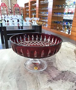 SALADEIRA CRISTAL STRAUSS- COR VERMELHO - CX 1 PÇ