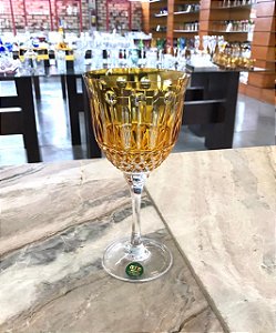 JOGO TAÇAS ÁGUA CRISTAL  STRAUSS - COR AMARELO - CX 6 PÇS