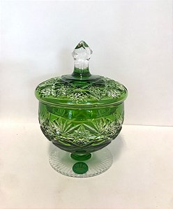 BOMBONIERE DE CRISTAL IMPERATTORE BY STRAUSS - COR VERDE CLARO