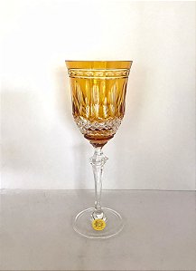 JOGO TAÇAS ÁGUA  CRISTAL STRAUSS  - COR AMARELO - CX 6 PÇS