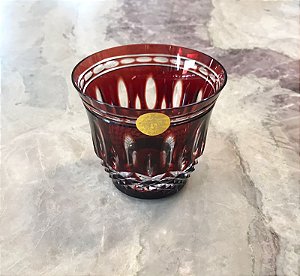 JOGO COPO WHISKY CRISTAL STRAUSS - COR VERMELHO - CX 6 PÇS