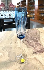 TAÇA CHAMPAGNE DE CRISTAL STRAUSS - COR AZUL CLARO - CX 1 PÇ