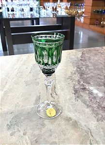 TAÇA LICOR  CRISTAL STRAUSS - COR VERDE  - CX 1 PC