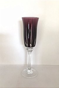 TAÇA CHAMPAGNE CRISTAL - COR AMETISTA - CX 1 PÇ