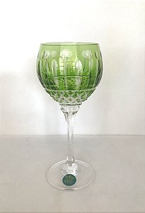 JOGO TAÇAS ÁGUA  CRISTAL IMPERATTORE BY STRAUSS - COR VERDE  CLARO - CX 6 PÇS