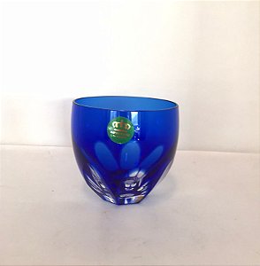 COPO WHISKY CRISTAL  STRAUSS - COR AZUL - CX 1 PC